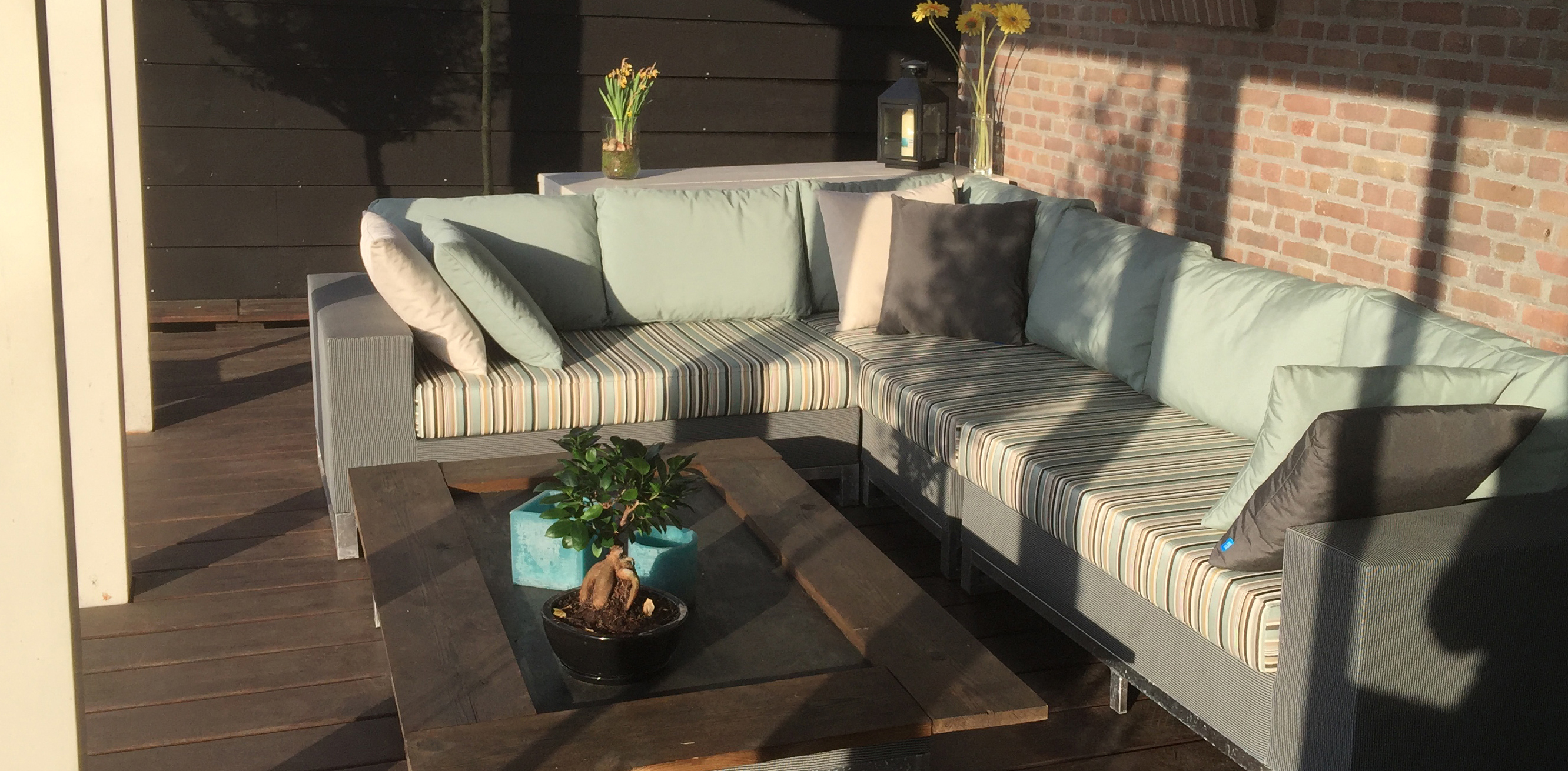 kussens tuinbank
