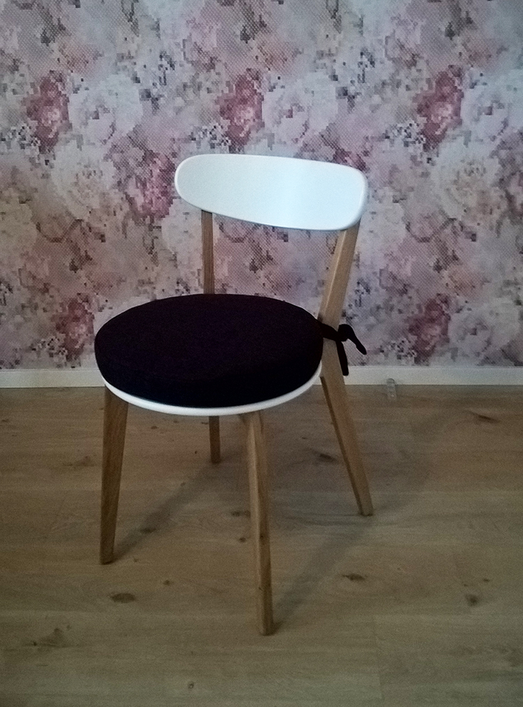 rond kussen stoel
