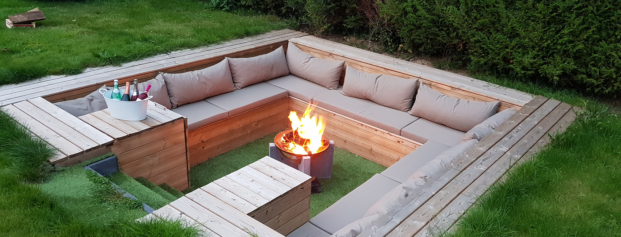 rugkussens loungebank