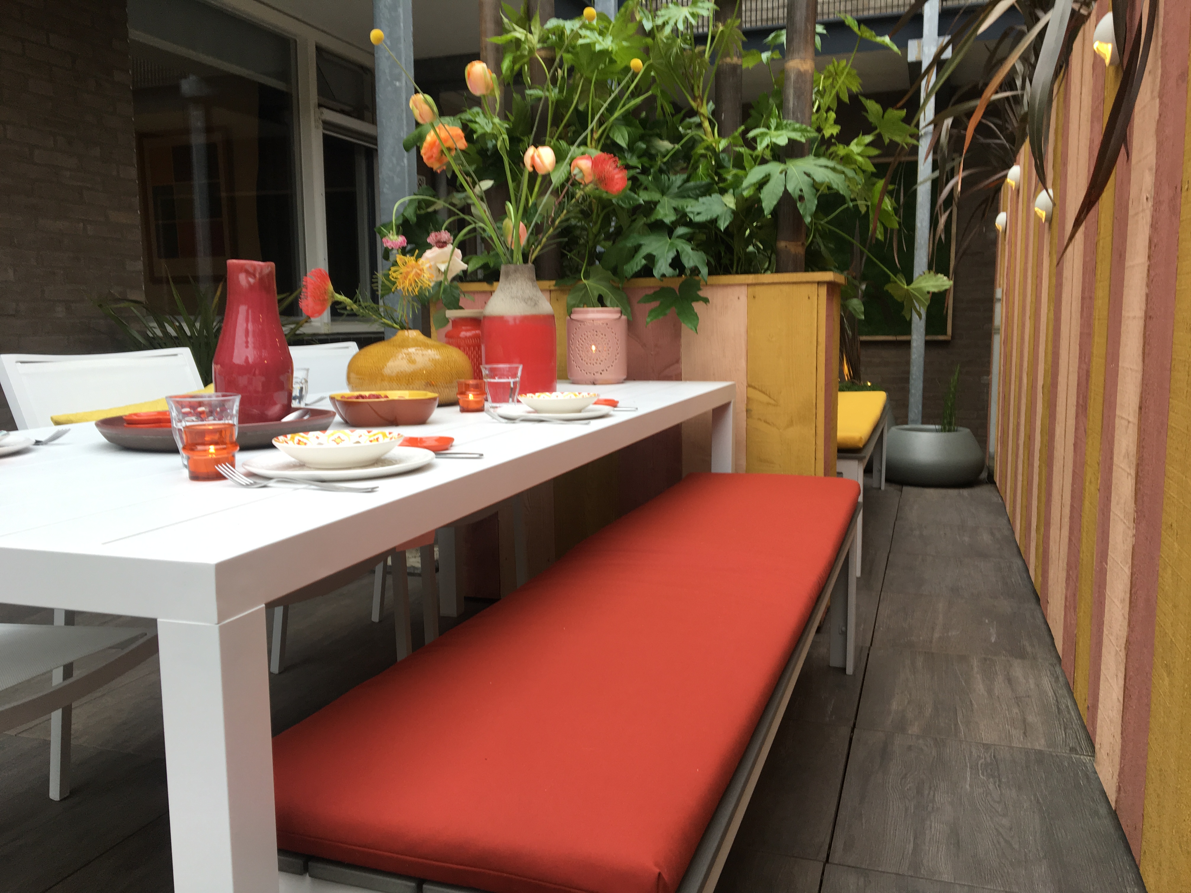 Tuinkussen rood