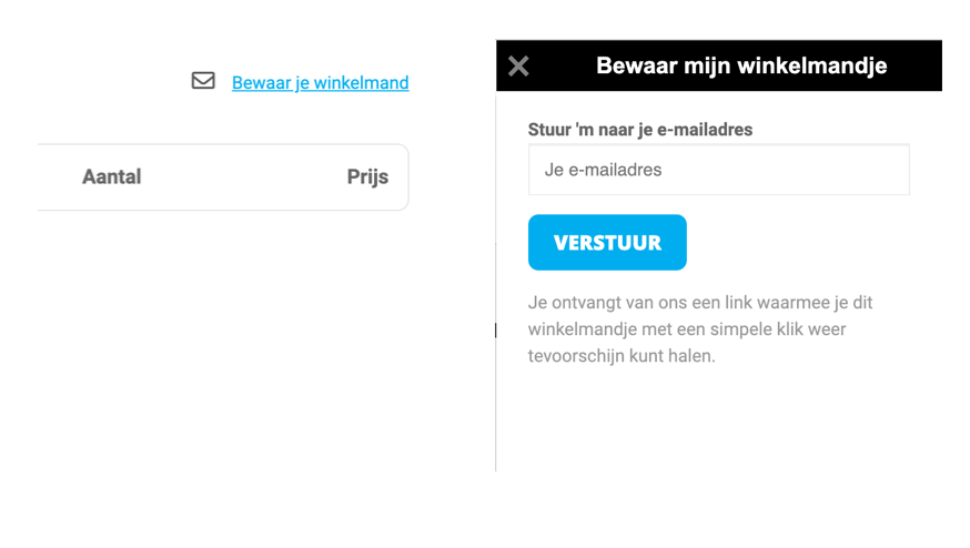 bewaar winkelmand