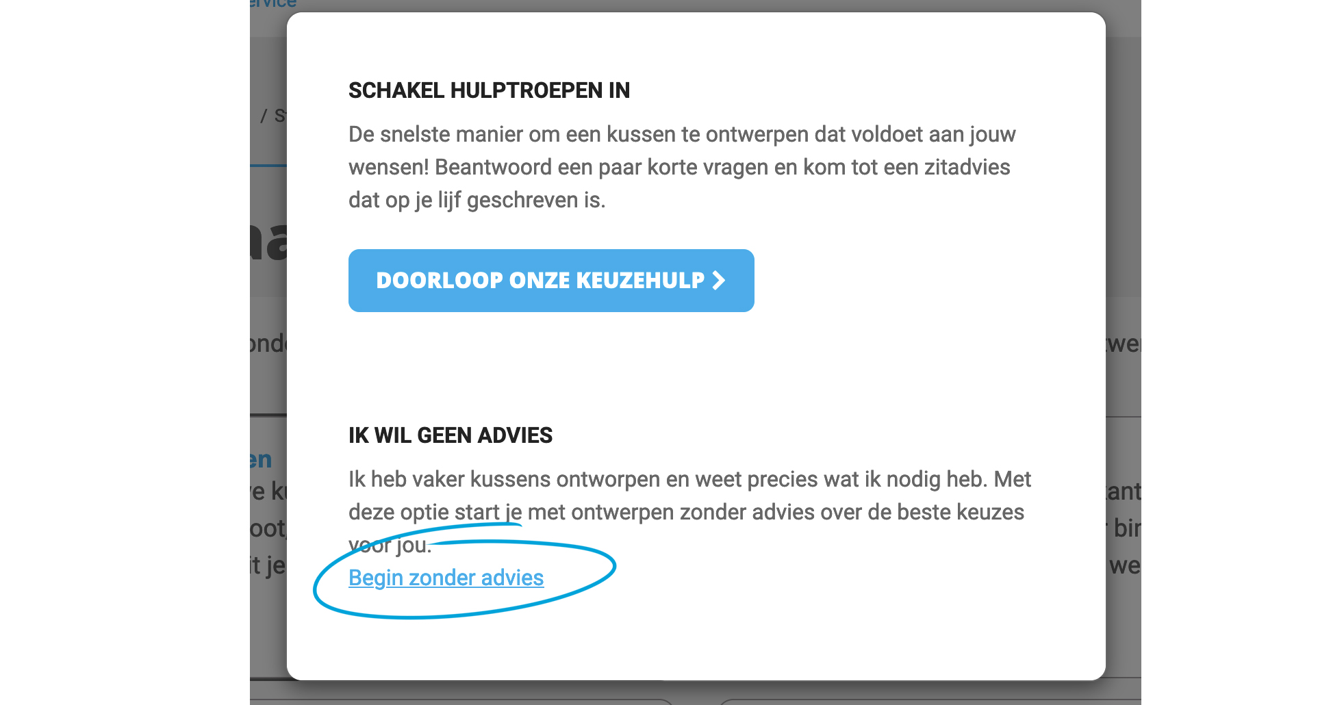 stap 1.1 rolkussen