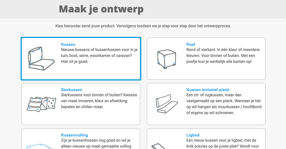 stap 1 rolkussen